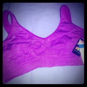 Pink sports bra